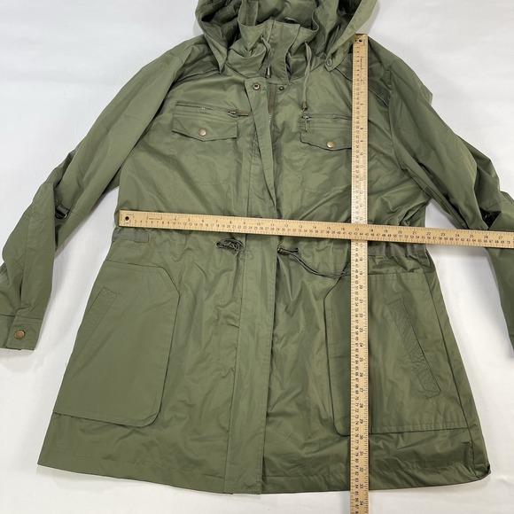 YOKI Jacket Coat Women's 3XL  Green Anorak Full Zip Hooded Drawstring Waist - Picture 13 of 13